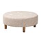 Baxton Studio Vinet Beige Upholstered Natural Wood Cocktail Ottoman 153-9199 - alternate 1